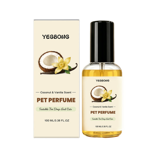 Coconut and vanilla pet perfume spray, 100 ml bottle with gift box