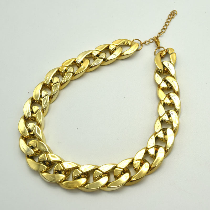 Gold dog chain necklace product photo