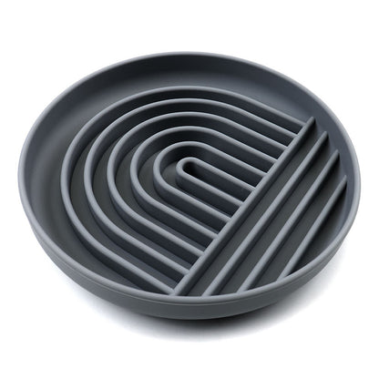 Charcoal silicone slow feeder bowl and lick mat for dogs