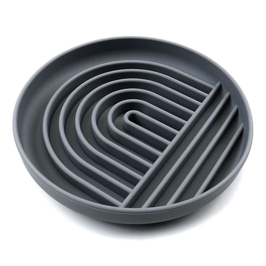 Charcoal silicone slow feeder bowl and lick mat for dogs