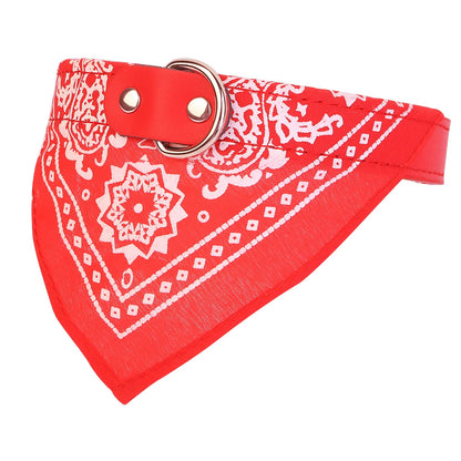 Bandana scarf collar shown flat for size reference