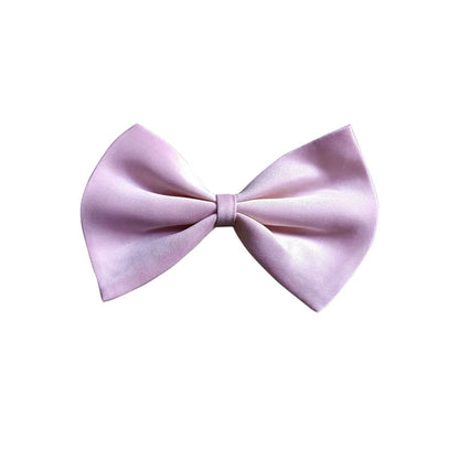 Soft light pink adjustable bow tie for a small dog