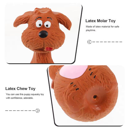 Close-up of the soft latex squeaky toy and its squeaker